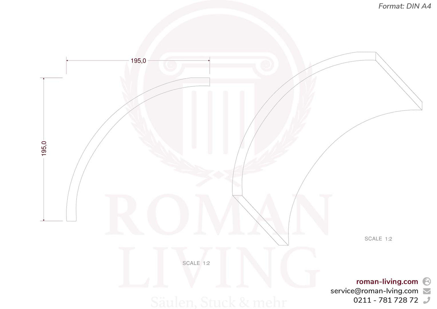Stuckleiste Arezzo 1 m