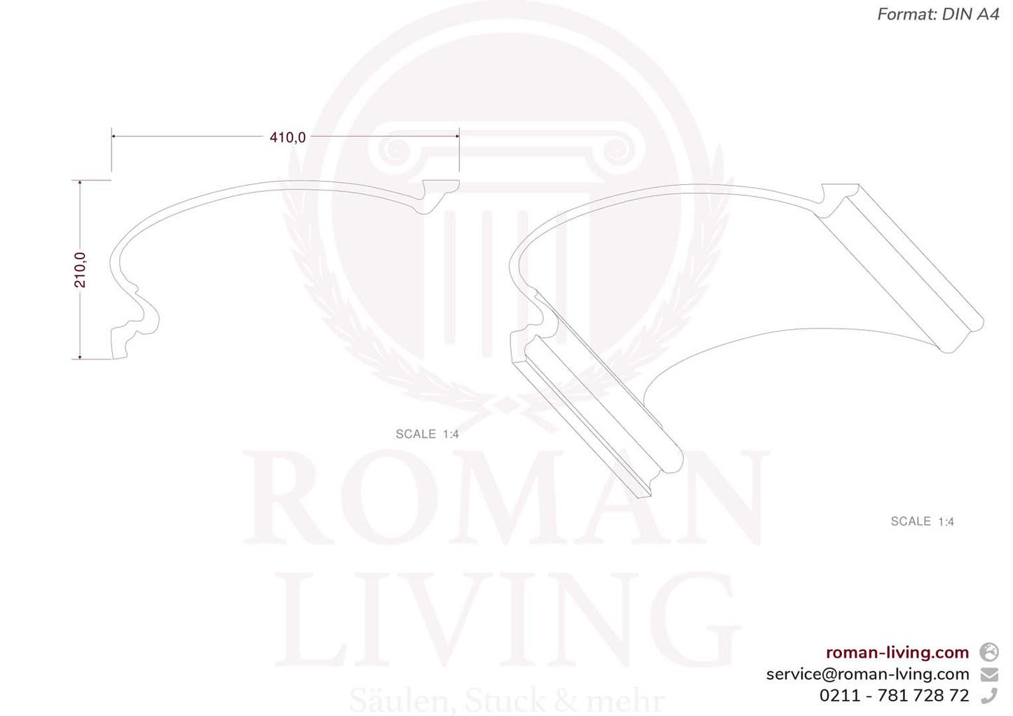 Stuckleiste Brindisi 1 m
