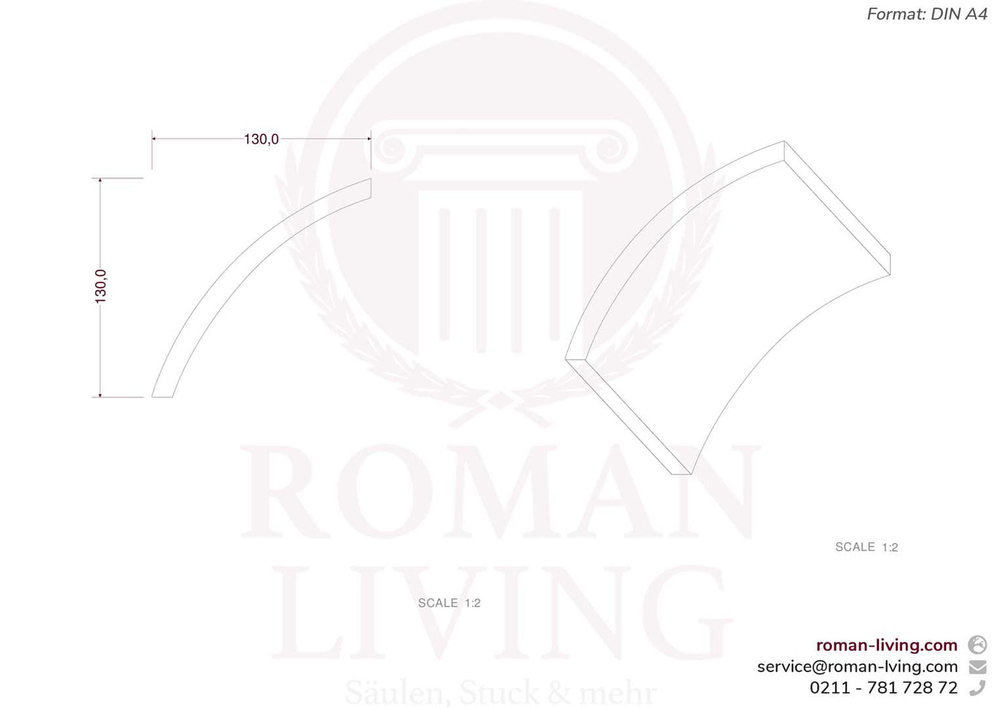 Stuckleiste Cesena 1 m