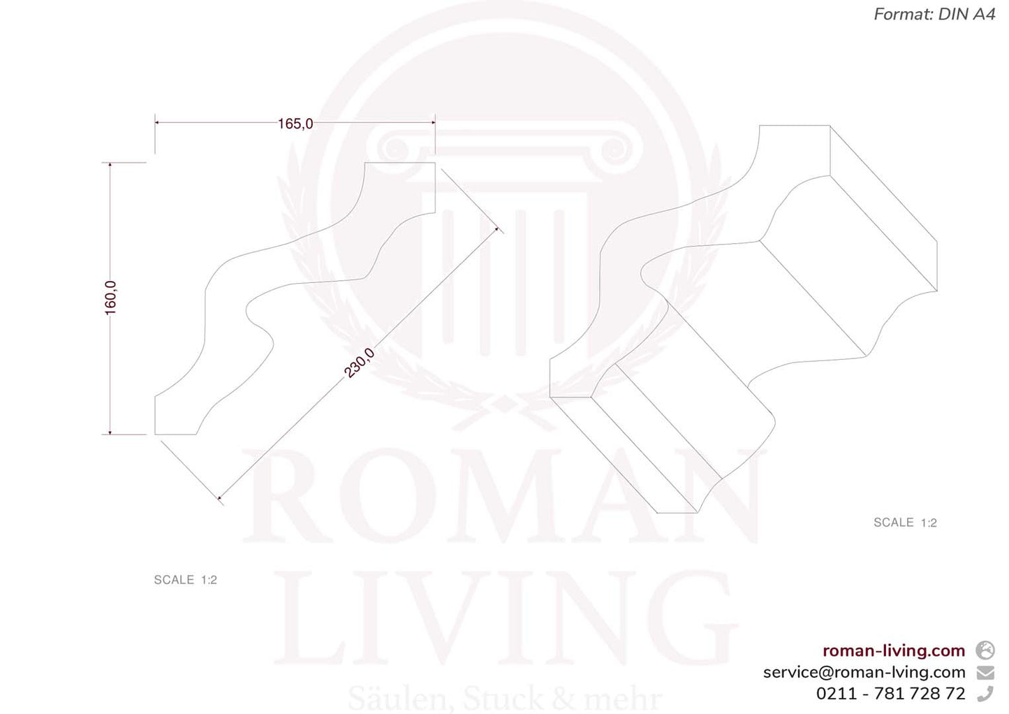 Stuckleiste Giugliano 1 m