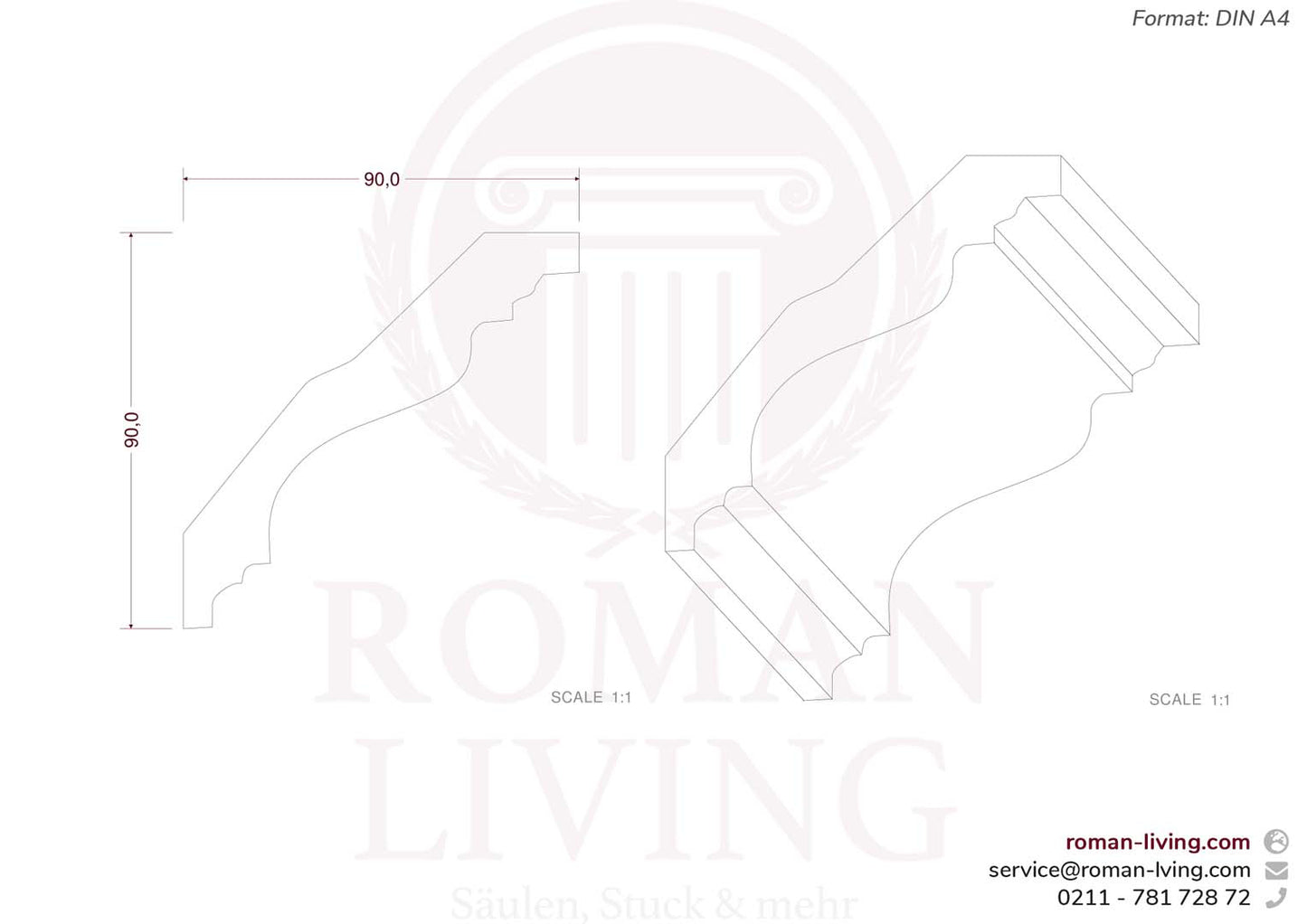 Stuckleiste La Spezia 1 m