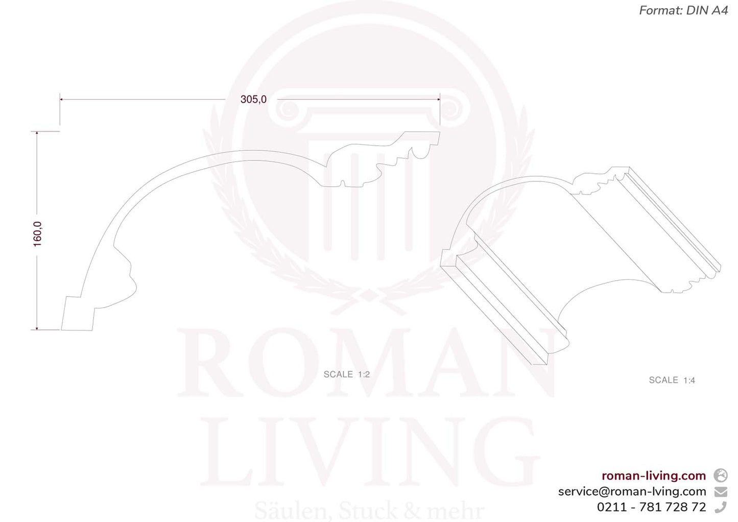 Stuckleiste Lucca 1 m