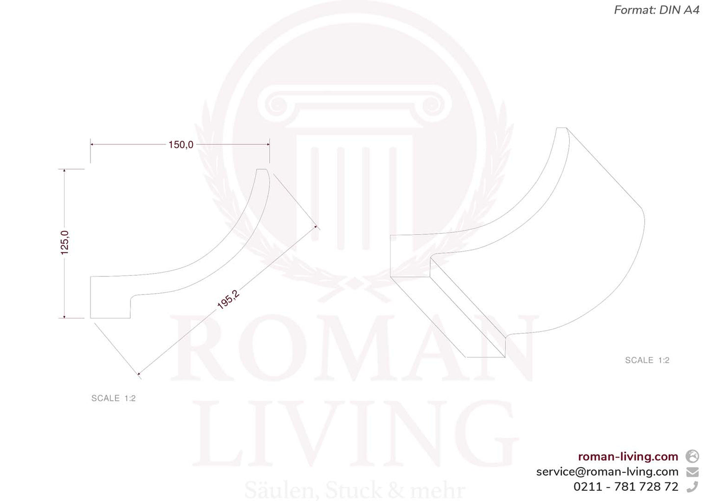 Stuckleiste Taranto 1 m