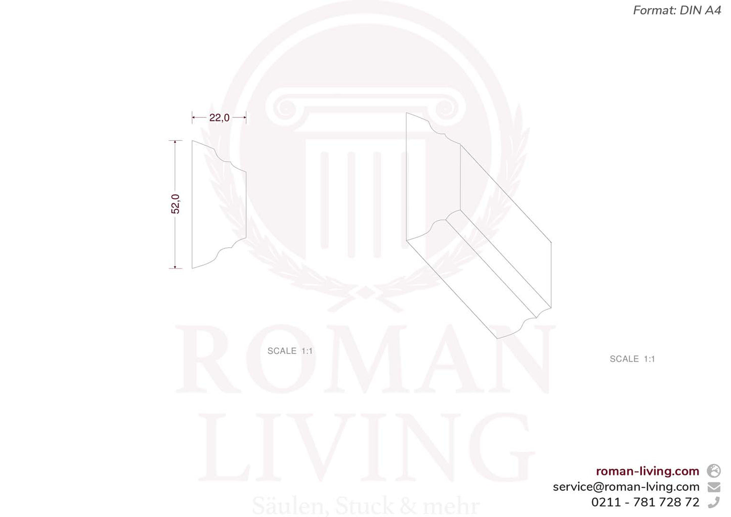 Wandleiste "Bisceglie" 1 m