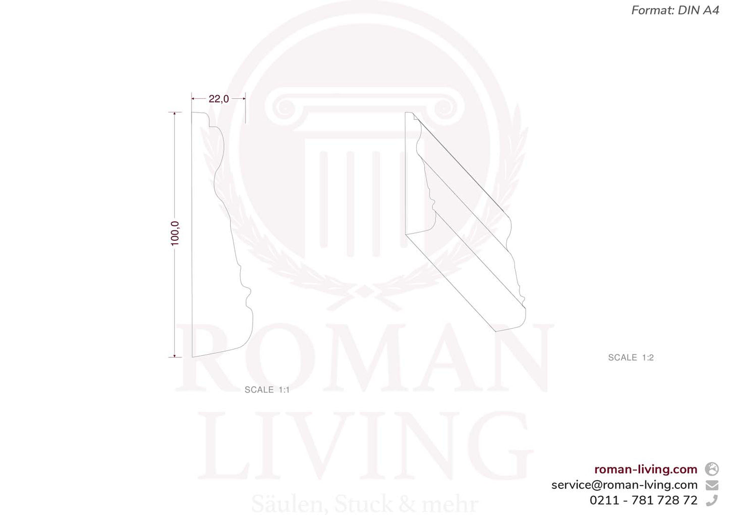 Wandleiste "Bitonto" 1,50 m