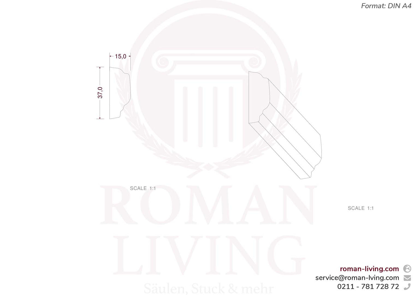 Wandleiste "Savona" 1 m