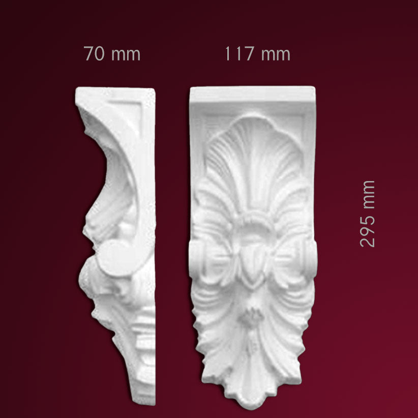 Wand Konsolenelement Foligno aus Gips