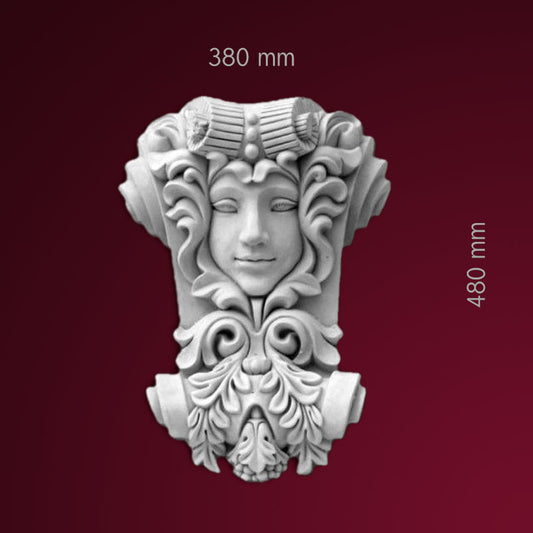 Wand Konsolenelement Velletri aus Gips