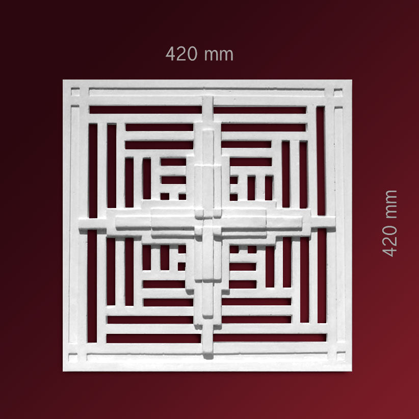 Ventilationsabdeckung Trentuno aus Stuck Gips