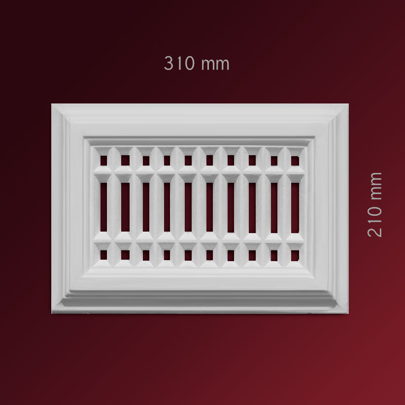Ventilationsabdeckung Venticinque aus Stuck Gips