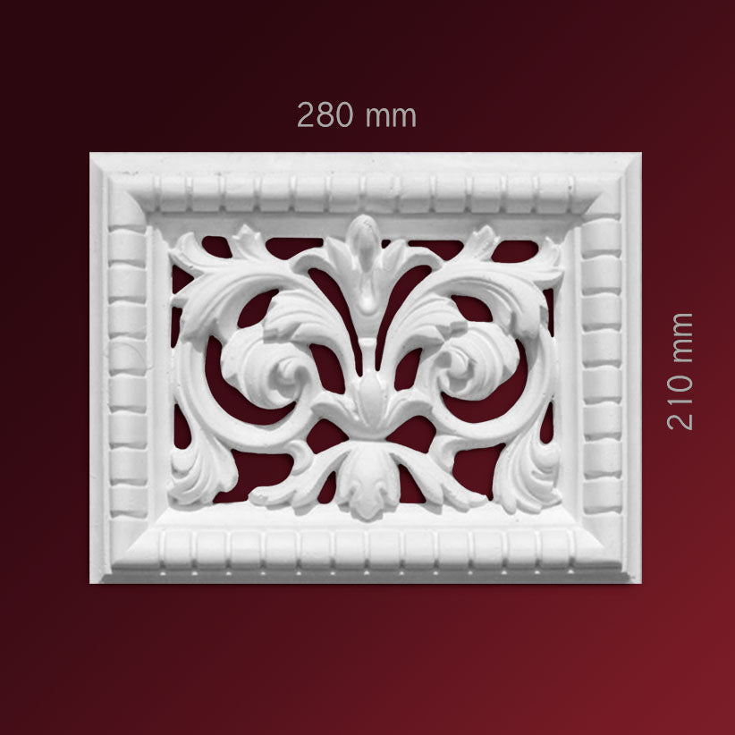 Ventilationsabdeckung Ventisei aus Stuck Gips