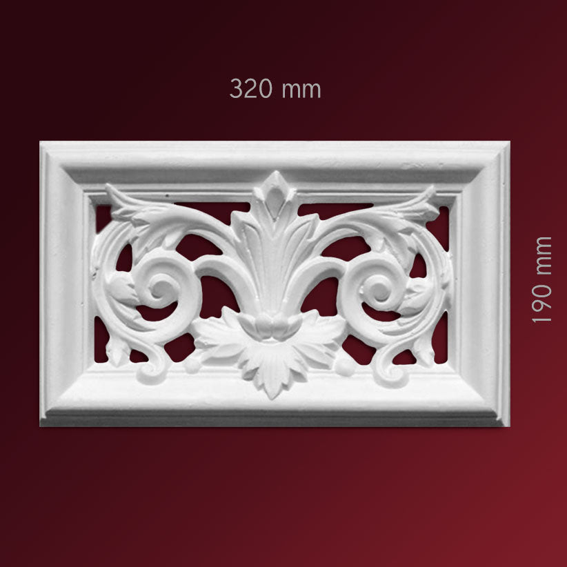 Ventilationsabdeckung Ventisette aus Stuck Gips