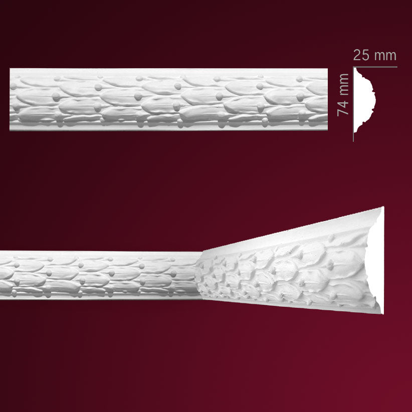 Wandleiste Gips "Acerra" 1 m