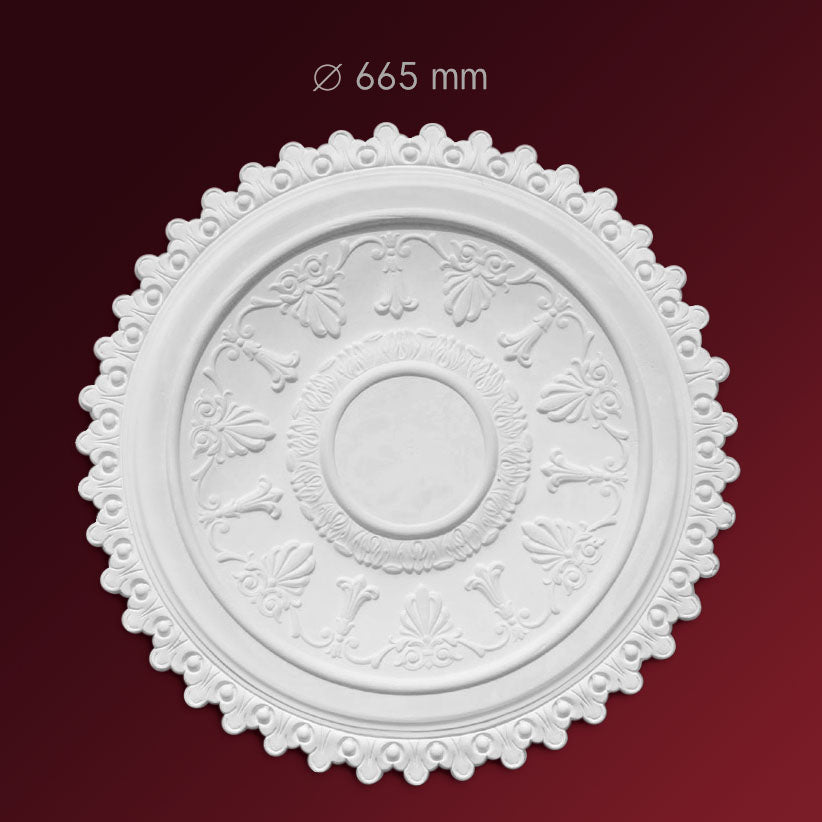 Gips Rosette Jugendstil Volta aus Stuck