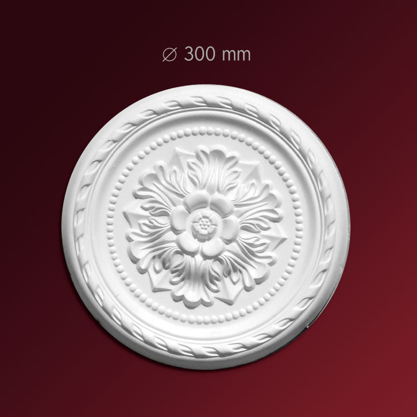 Gips Rosette Amore aus Stuck