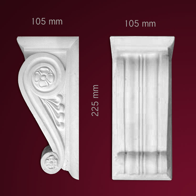 Wand Konsolenelement Manfredonia aus Gips