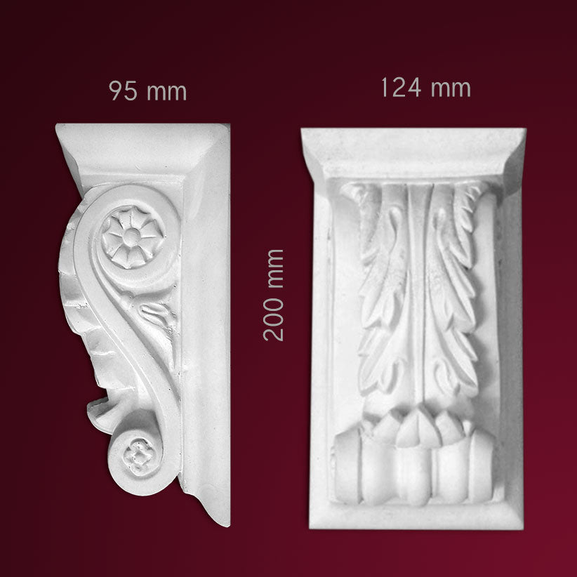 Wand Konsolenelement Marano di Napoli aus Gips