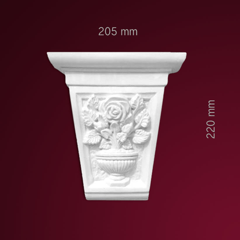 Wand Konsolenelement Trani aus Gips