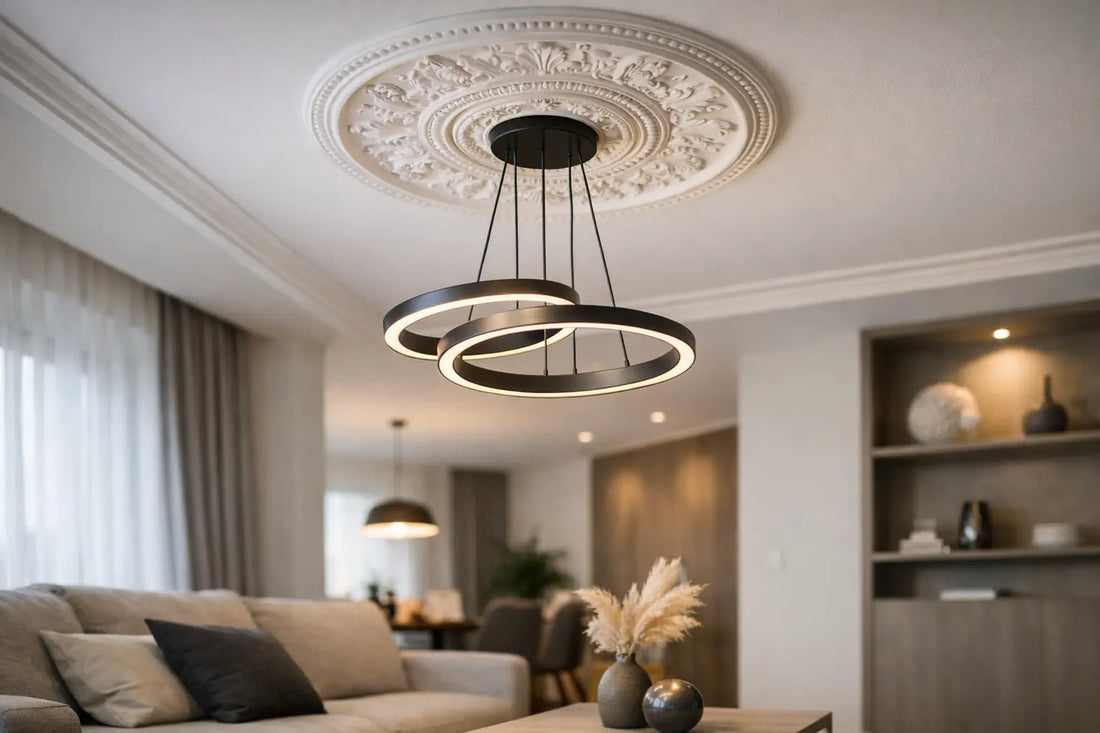 Stuckrosette Decke modern stilvoll einsetzen