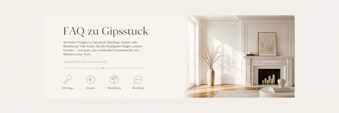 FAQ – Häufige Fragen zu Gipsstuck, Montage und Bestellung