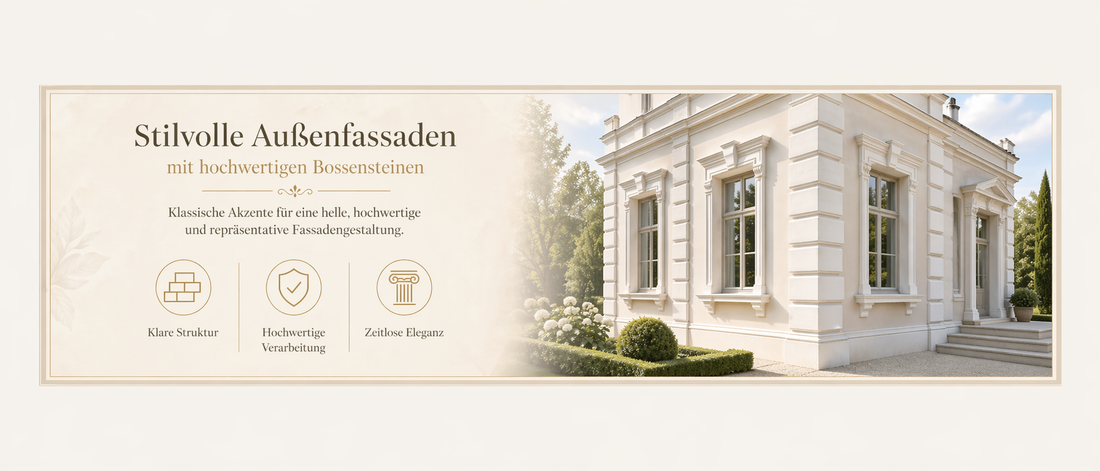 Bossensteine an der Fassade – Wirkung, Einsatz und Beispiele