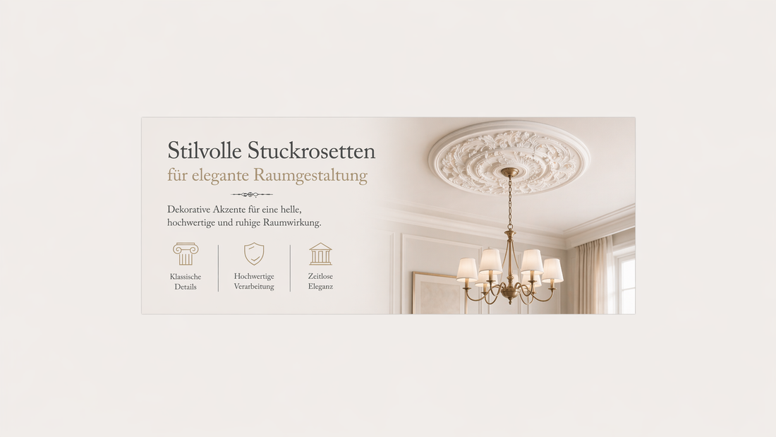 Stuckrosetten an Decke und Wand richtig einsetzen
