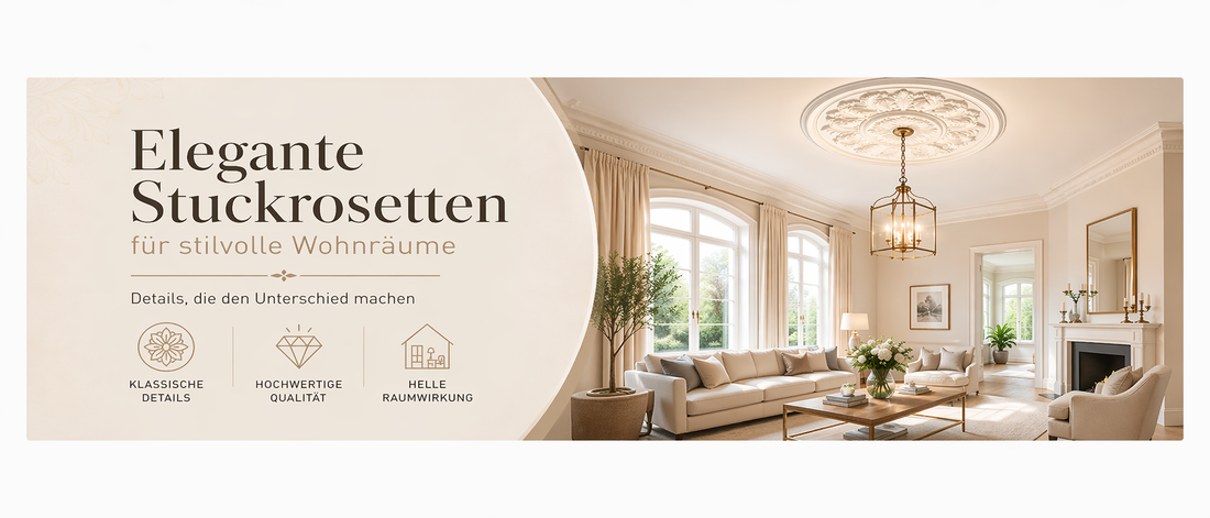 Stuckrosetten – welche Größe passt zu meinem Raum?