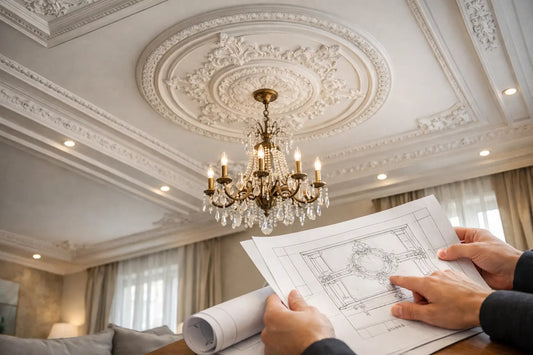 Decke mit Stuck gestalten: stilvoll planen
