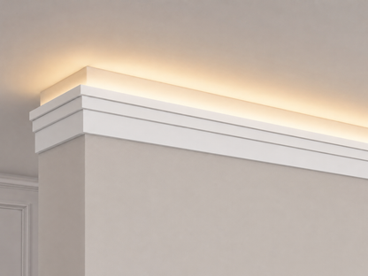 Gips Stuckgesims mit LED-Kanal "Weimar" 1 m
