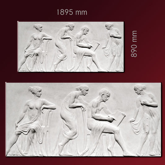 Relief Wandpaneel Cesena aus hochwertigem Stuckgips