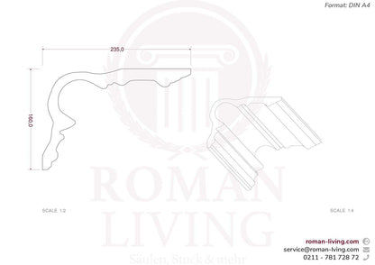 Stuckleiste Torino 1 m