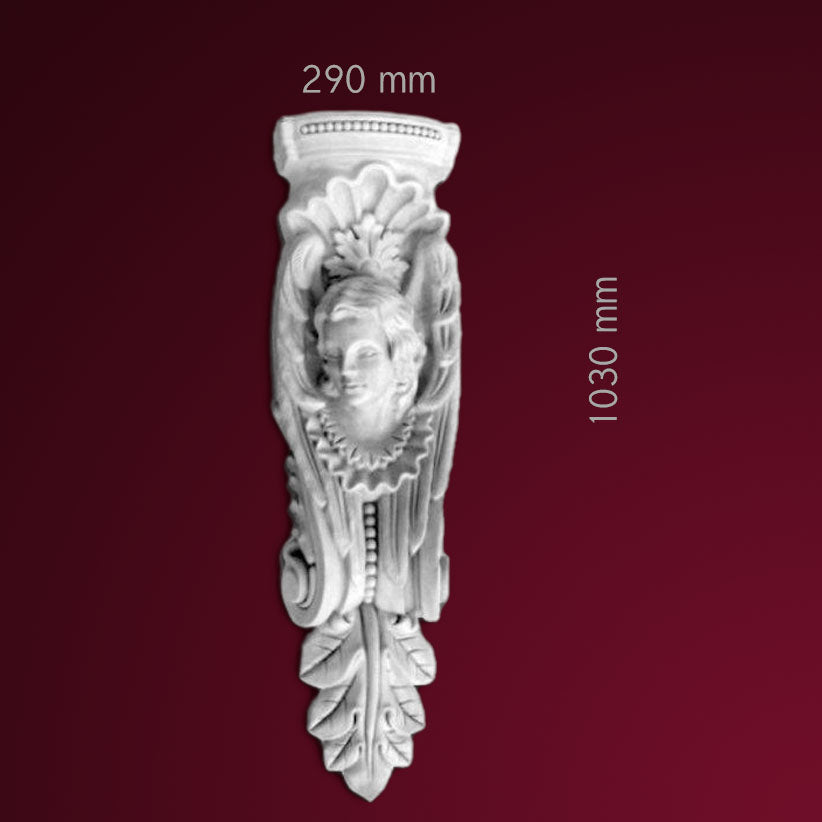 Wand Konsolenelement Campobasso aus Gips