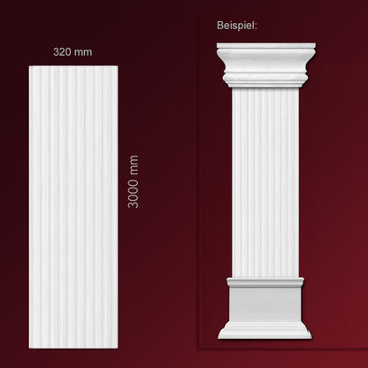 Pilaster-Mittelstück "Undici"