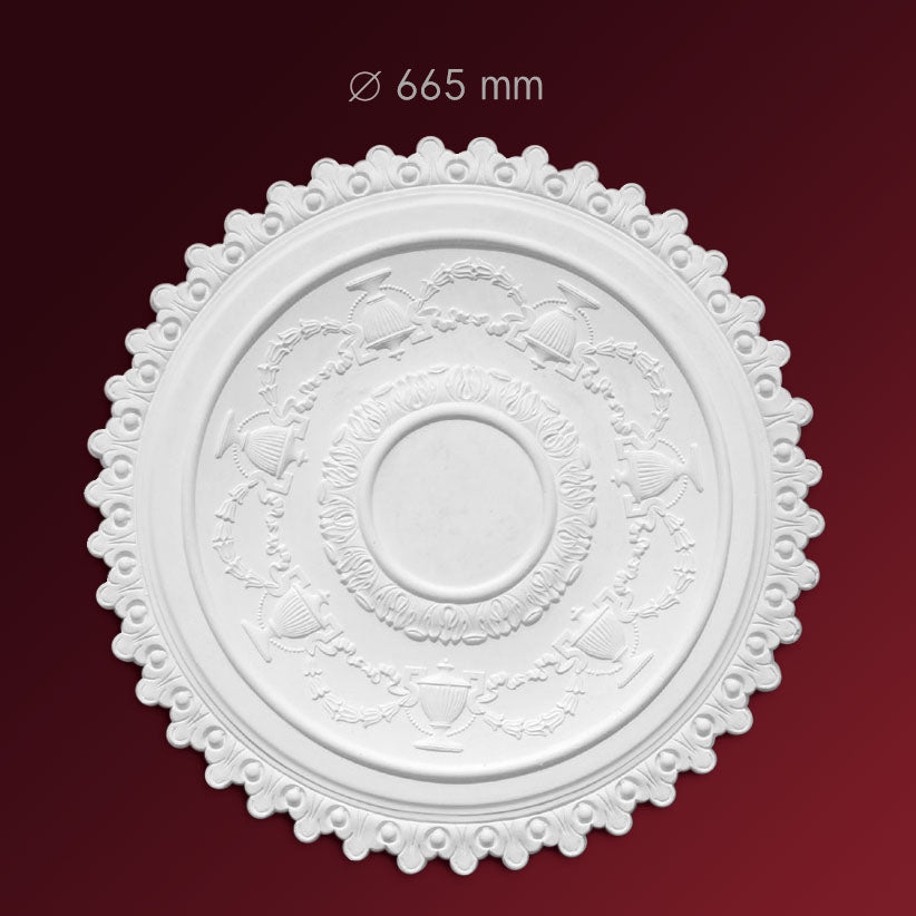 Gips Rosette Jugendstil Giorno aus Stuck