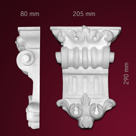 Wand Konsolenelement Scafati aus Gips