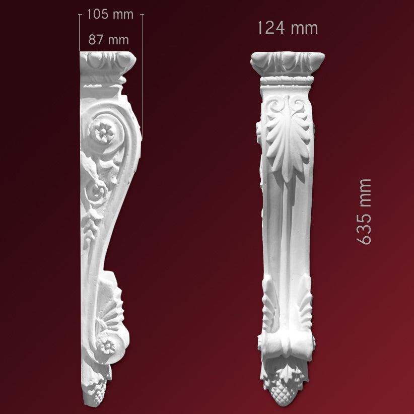 Wand Konsolenelement Legnano aus Gips
